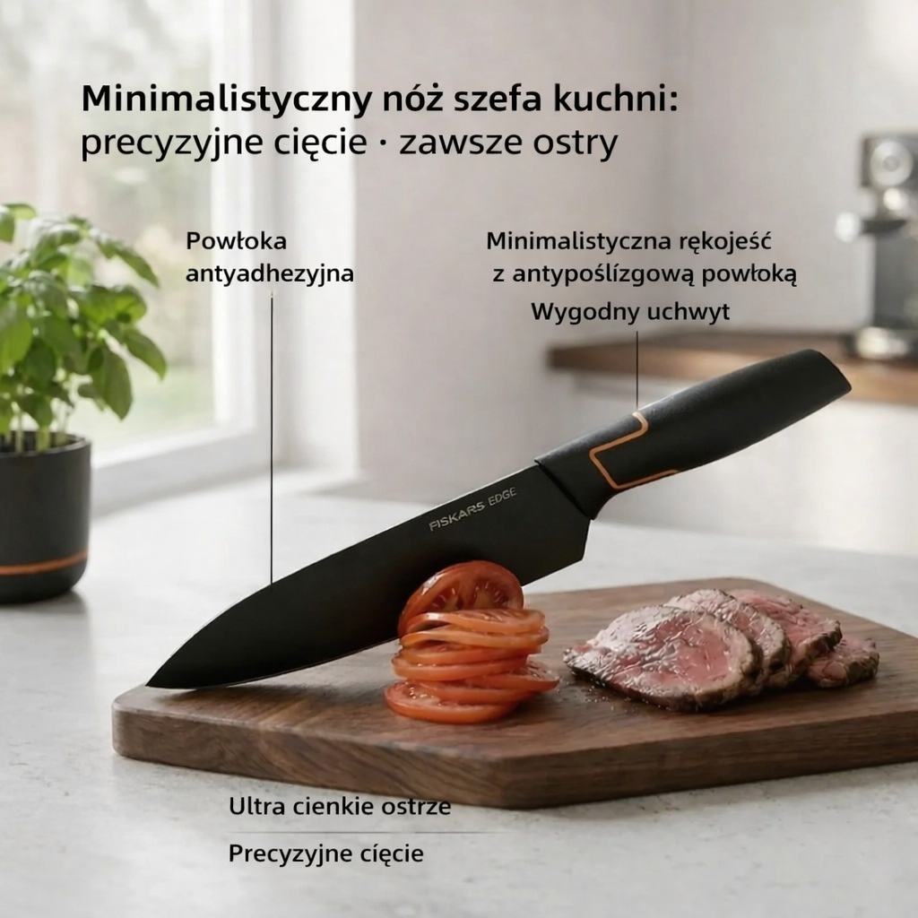 🔪 Fiskars zestaw 5 noży kuchennych z blokiem i ostrzałką – profesjonalna jakość, ostrość i trwałość 💯