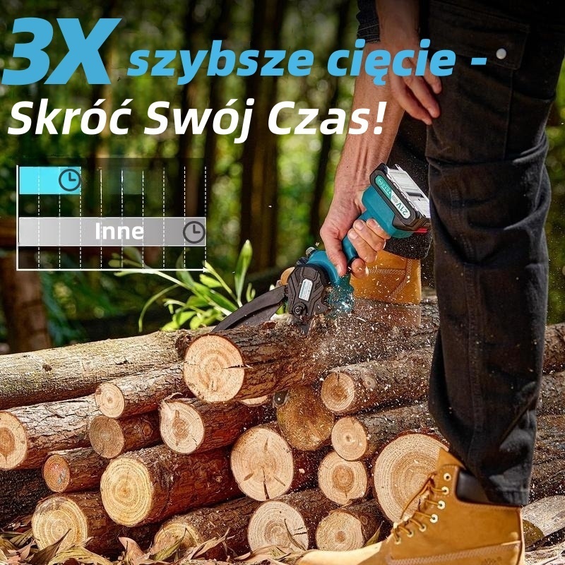 【PROMOCJA】Bezprzewodowa Kombinacja: Pilarka Słupkowa 8" + Mini Pilarka 6" z Akumulatorem | Darmowa Dostawa + 2 Lata Gwarancji