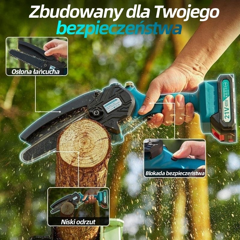 【PROMOCJA】Bezprzewodowa Kombinacja: Pilarka Słupkowa 8" + Mini Pilarka 6" z Akumulatorem | Darmowa Dostawa + 2 Lata Gwarancji