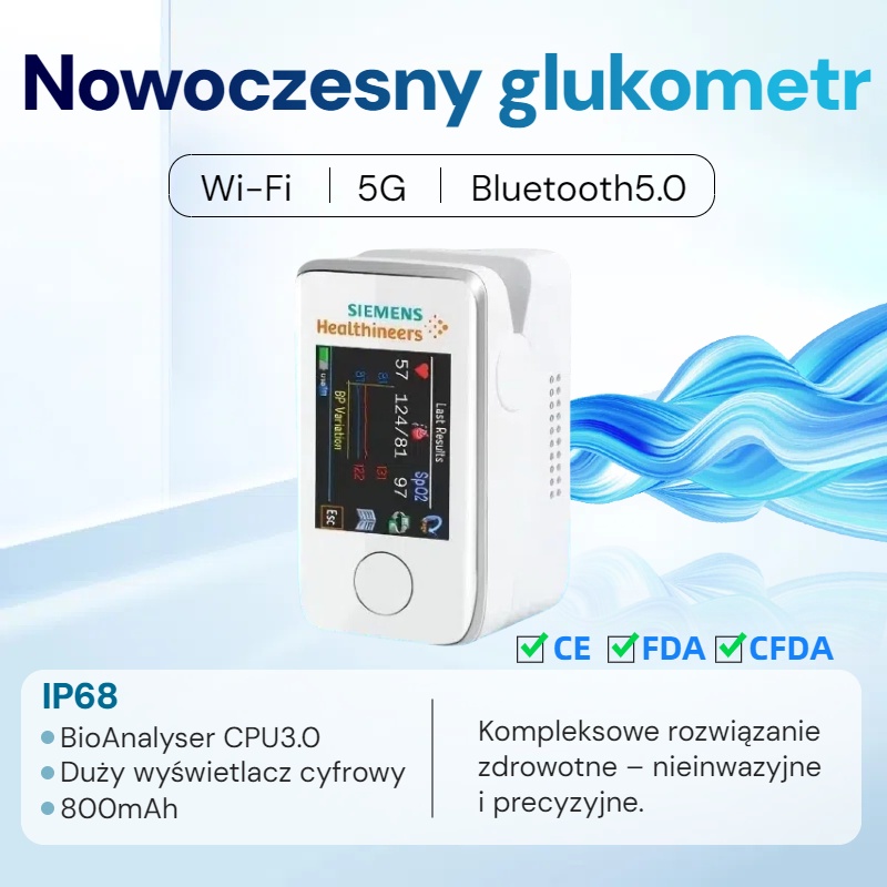 🔷Pomiar cukru bez igieł – nowoczesny glukometr