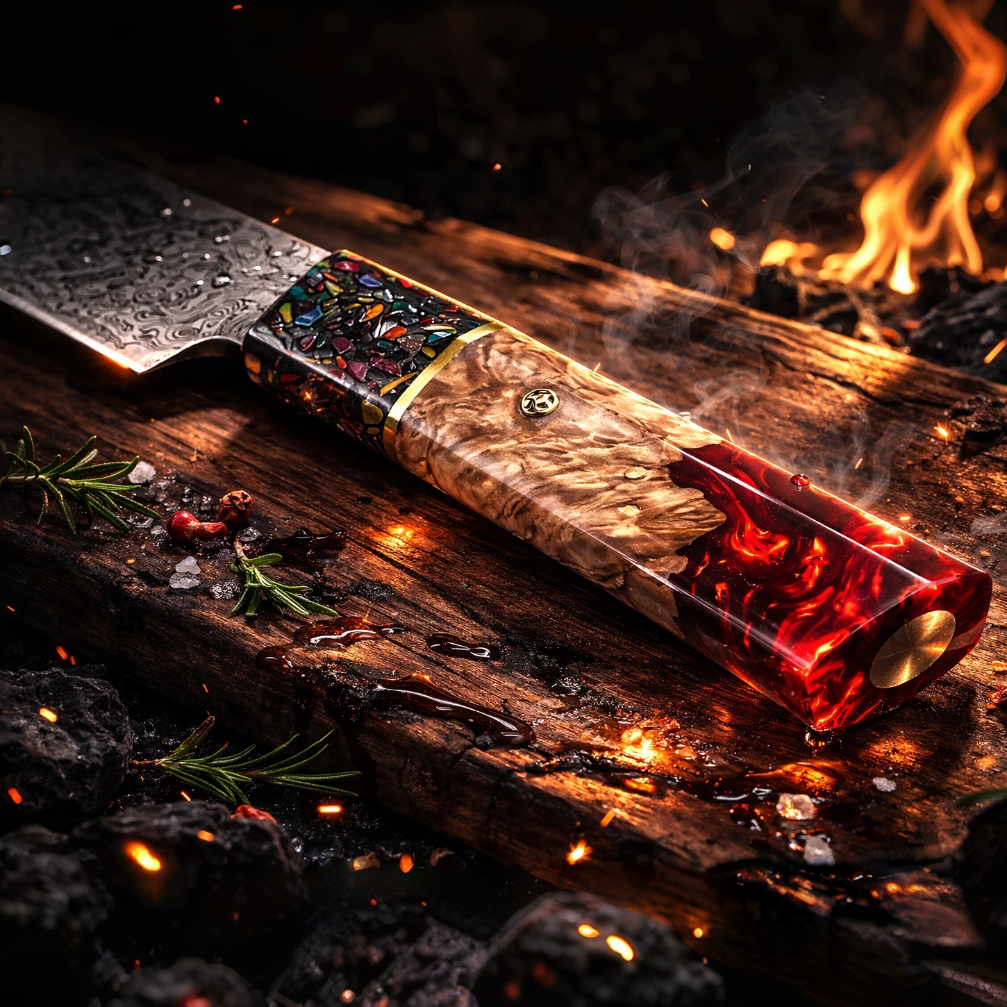 Zestaw 5 Noży Kuchennych ze Stali Damasceńskiej Kasumi™ | Profesjonalna Precyzja Cięcia