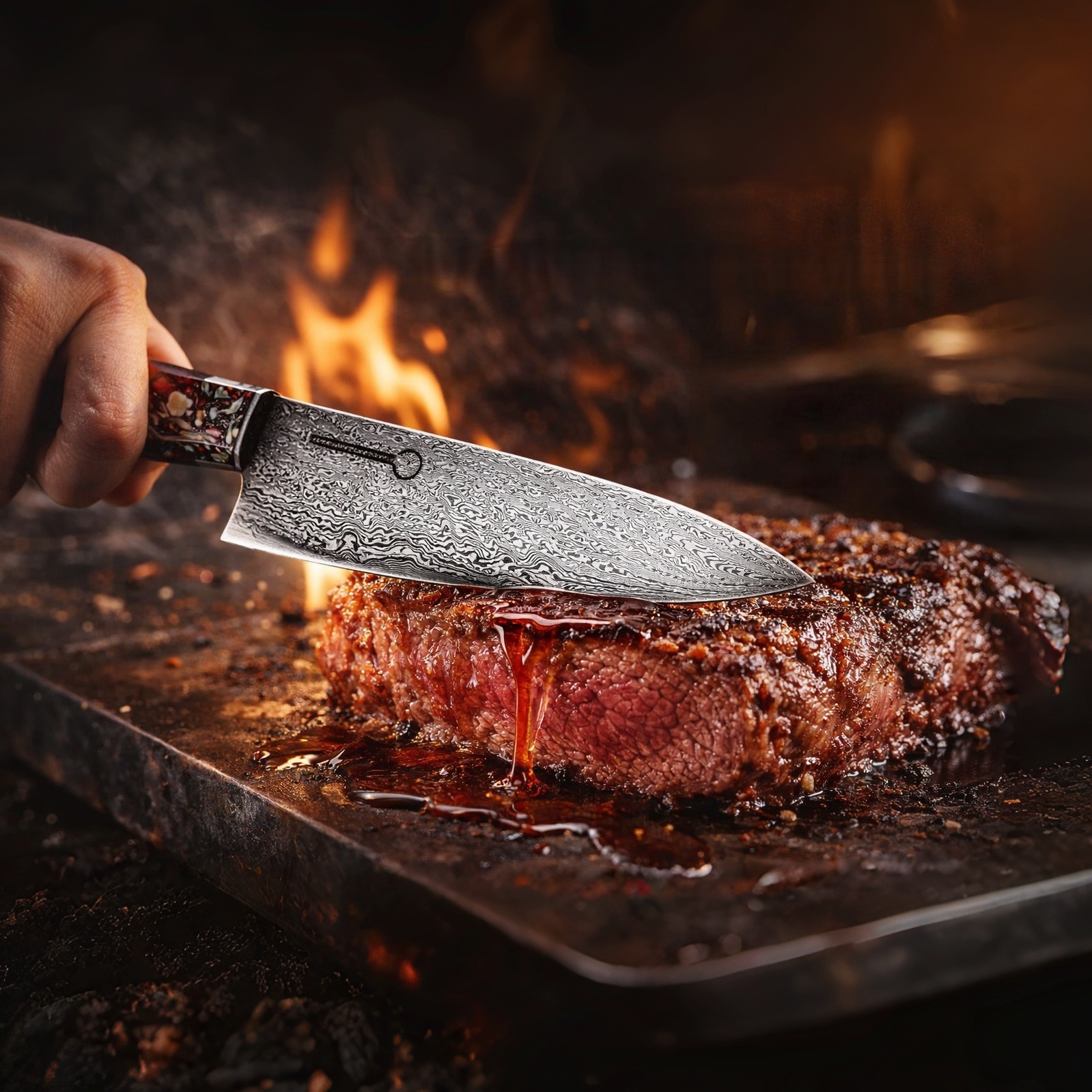 Zestaw 5 Noży Kuchennych ze Stali Damasceńskiej Kasumi™ | Profesjonalna Precyzja Cięcia