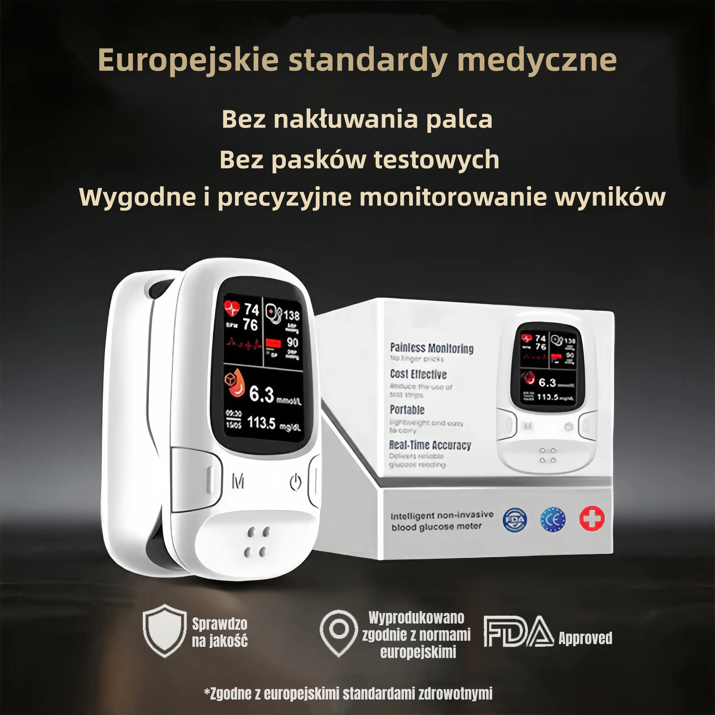 Inteligentne urządzenie do kontroli poziomu cukru bez nakłuwania – wygodne rozwiązanie do użytku domowego