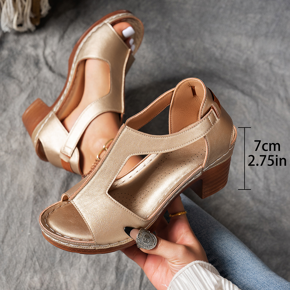 Women's Fashion Non-Slip Thick Wedge Sandals