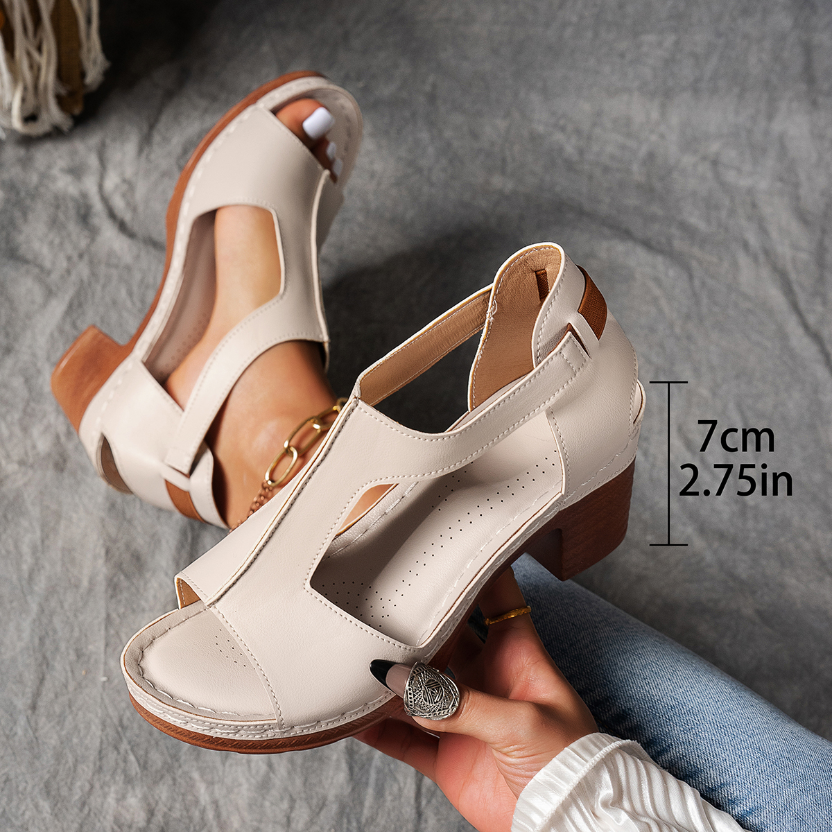 Women's Fashion Non-Slip Thick Wedge Sandals