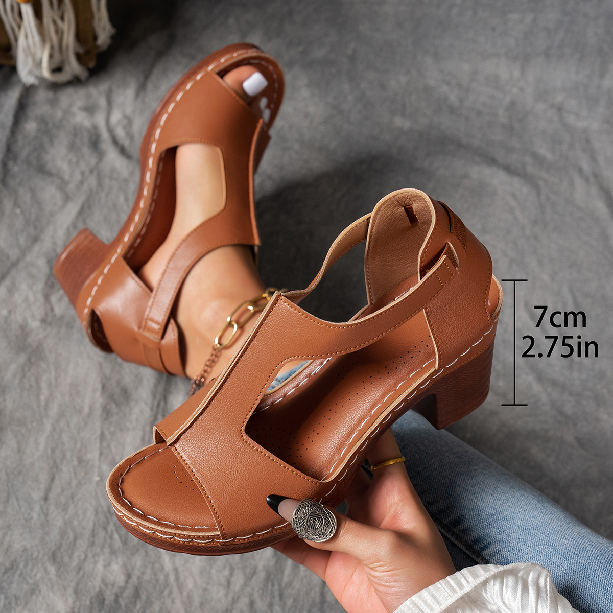 Women's Fashion Non-Slip Thick Wedge Sandals