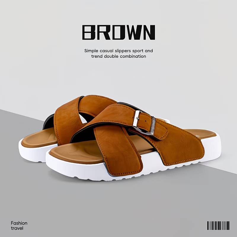 Unisex Comfortable Adjustable Cross Slippers Non-Slip Sandals