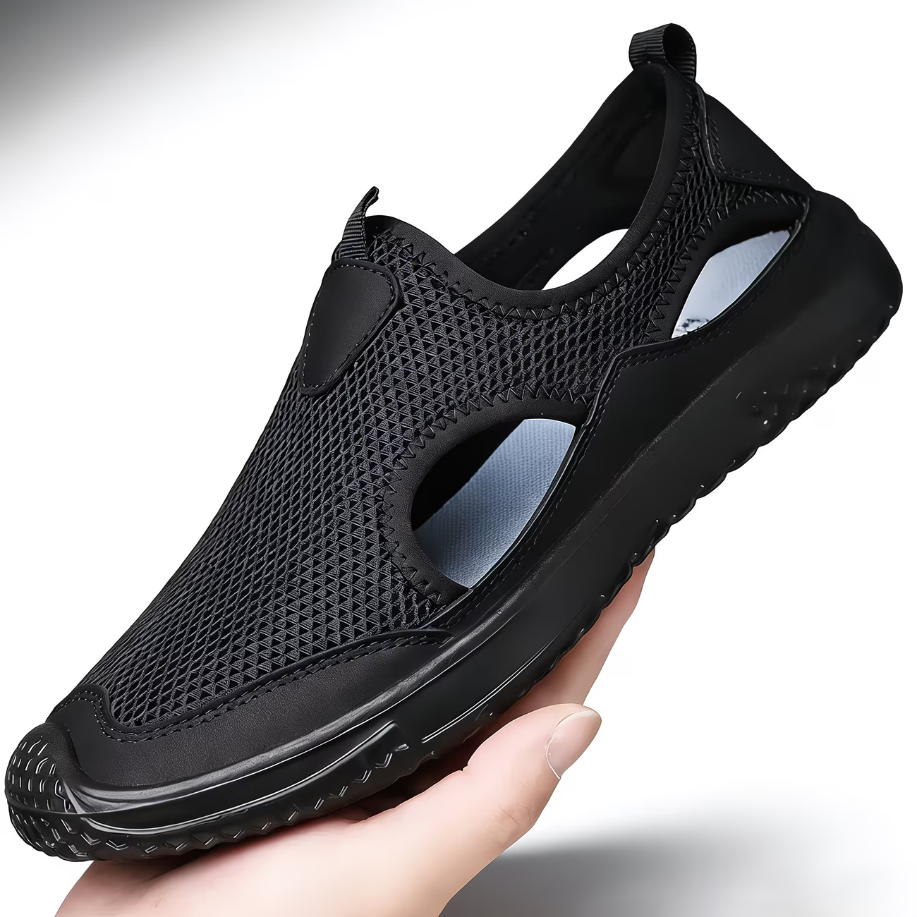 Men's Breathable Hollow-Out Slip-On Sports Shoes Sandals for Daily, Casual, Beach, Hiking & Outdoor