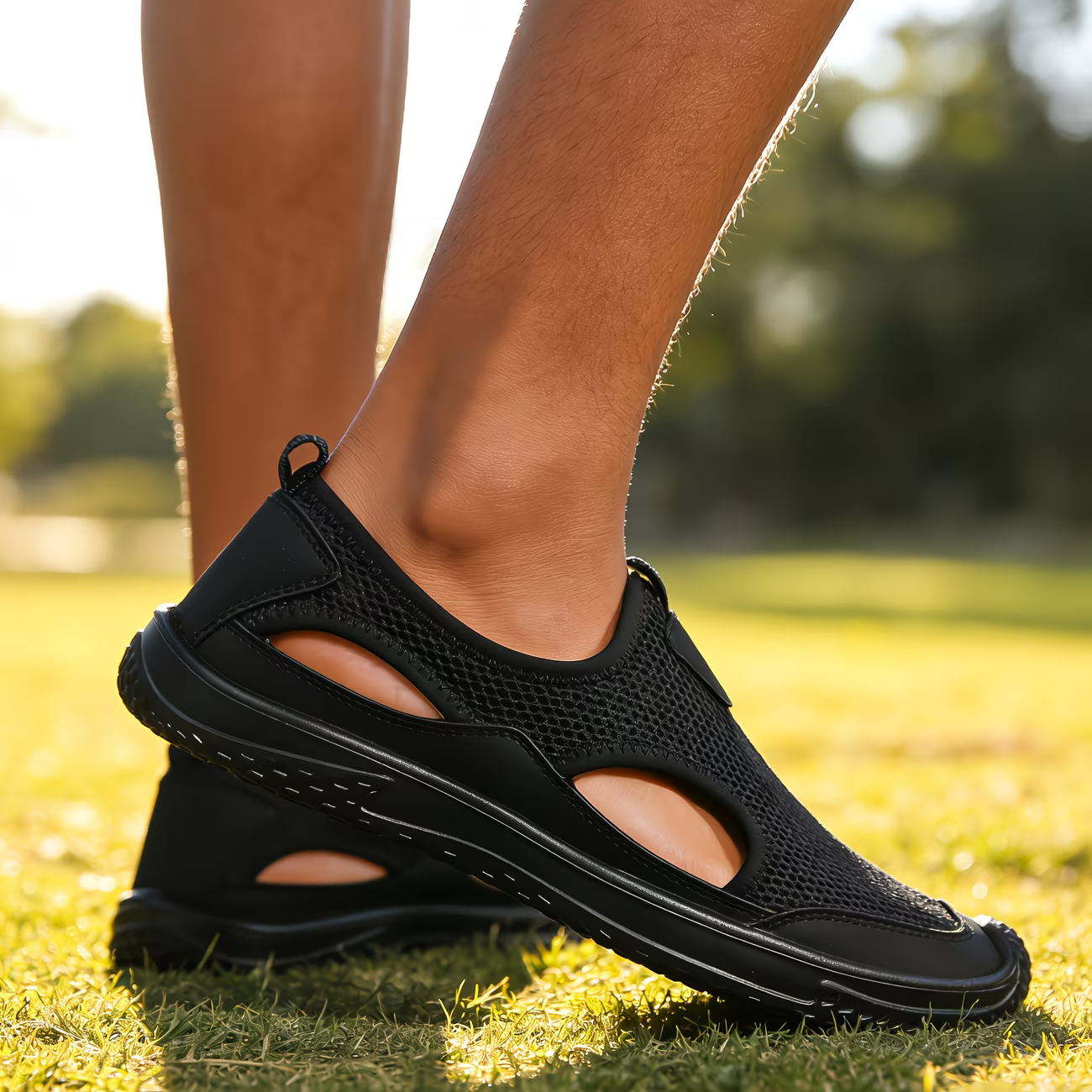 Men's Breathable Hollow-Out Slip-On Sports Shoes Sandals for Daily, Casual, Beach, Hiking & Outdoor