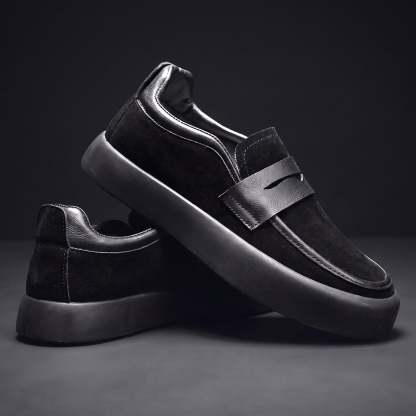 Men's Comfortable Thick Platform Slip‑On Penny Loafers Everyday Shoes