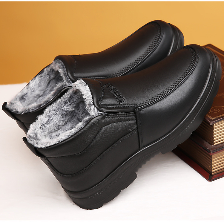 Men's Waterproof Warm Non-Slip Leather Shoes (HOT SALE !!!-50% OFF)