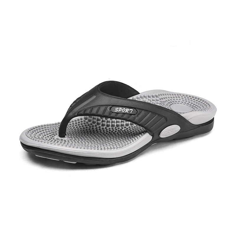 Men's Massage Non-Slip Orthopedic Flip Flops Sport Sandals for Beach, Pool, Shower & Casual Wear