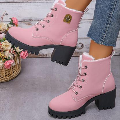 Women's Elegant & Stylish & Warm thick heel Ankle Boots