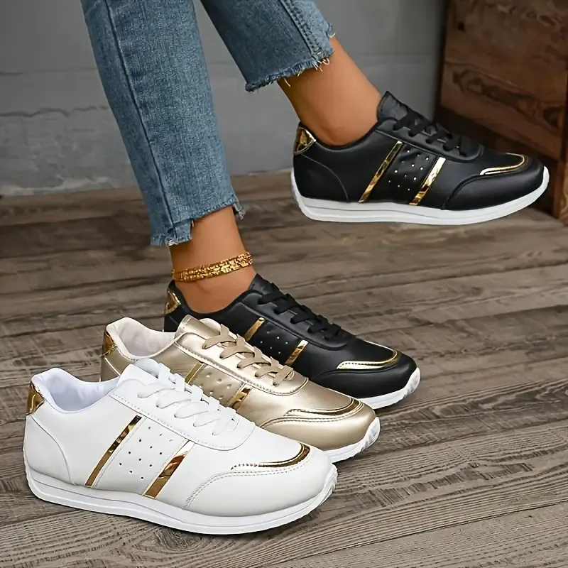 Women's Stylish and Elegant Lightweight Sneakers Lace-Up Shoes for All Seasons
