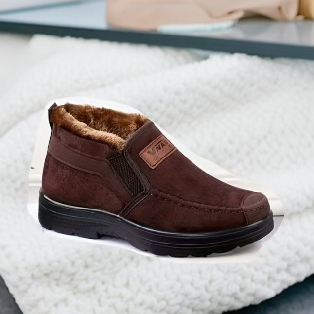 Men's Warm & Slip-Resistant Arch Support Slip-On Winter Shoes Boots for Casual & Outdoor Activities