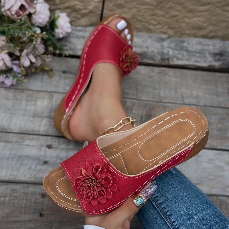 Women's Elegant Comfortable Slip-On Slide Sandals