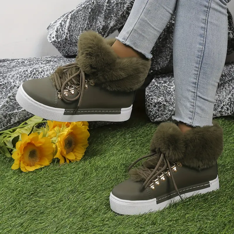 Women's Stylish Thickened Warm Wedge Shoes Ankle Boots