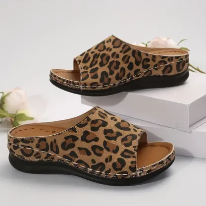 Women's Leopard Print Fashion Lightweight Comfortable All-match Summer Sandals