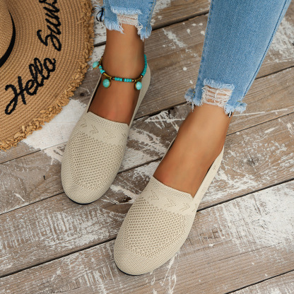 Women's Breathable Mesh Slip-On Shoes Daily Walking Footwear