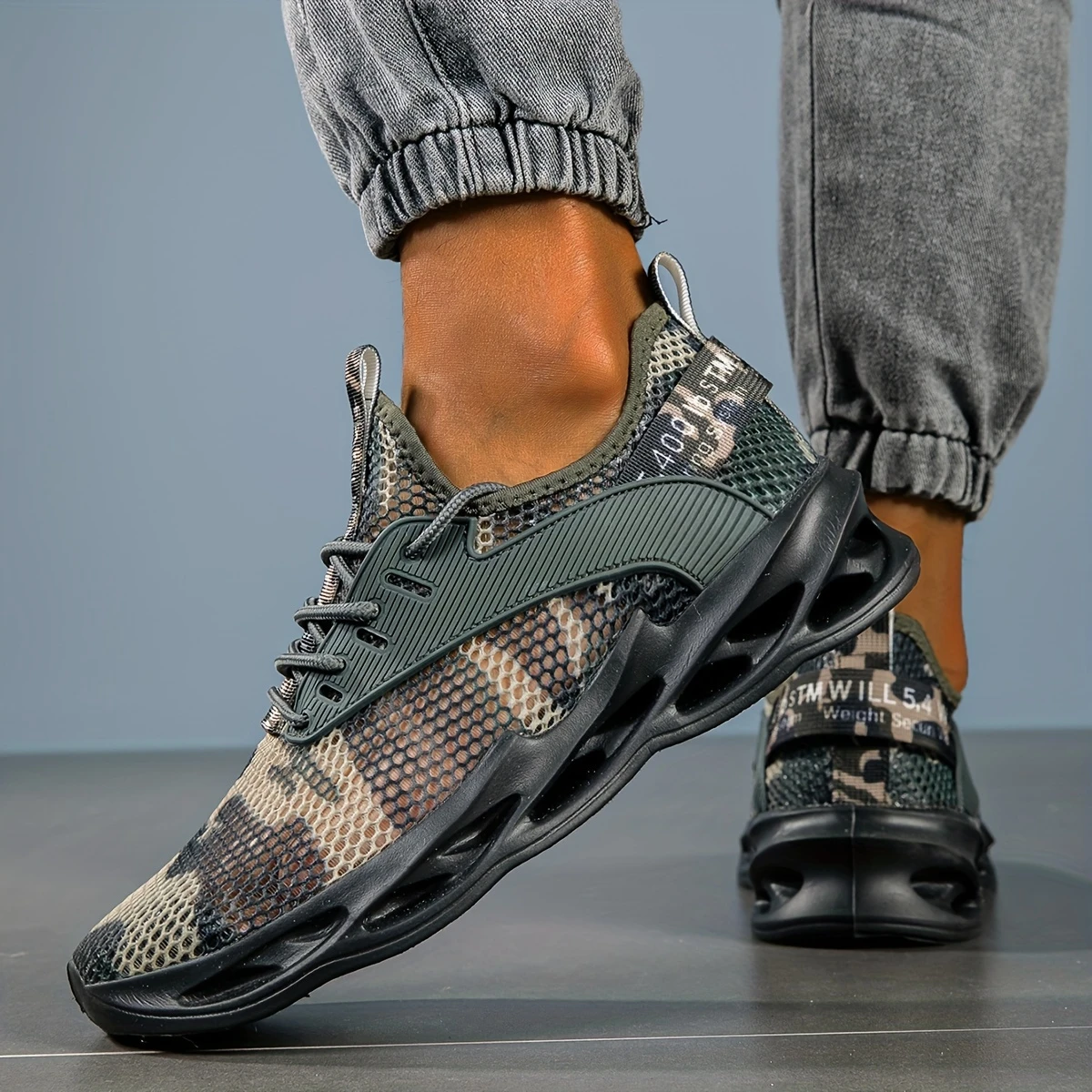 Men's Fashion Breathable Camo Sneakers Athletic Shoes