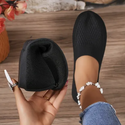 Women's Plus-Size Comfortable Wide-Fit Slip-on Shoes