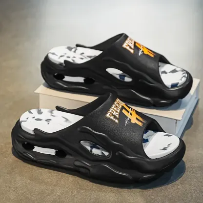 Men's Trendy Street Style Open Toe Breathable Non-Slip Slippers Footwear