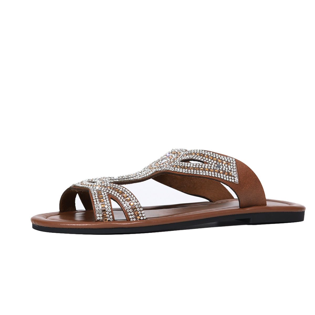 Women's Sparkling Slip-On Sandals for Beach, Outings, Parties