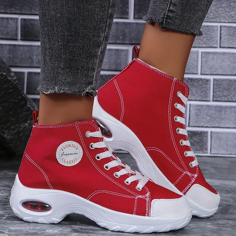 Women's Classic Fashion Lace-up Air cushion Versatile Sneakers Sports Shoes 