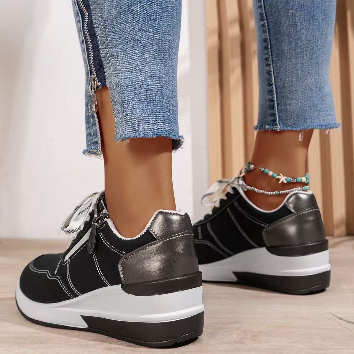 Women's Fashion Wedge Orthopedic Sneakers Outdoor Walking Trainers