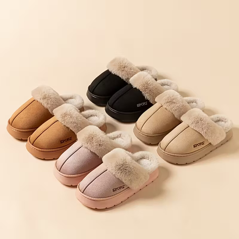 [Copy]💖LAST DAY PROMOTION 56% OFF💖Women's Non-slip Mute Warm Fluffy Shoes Slippers