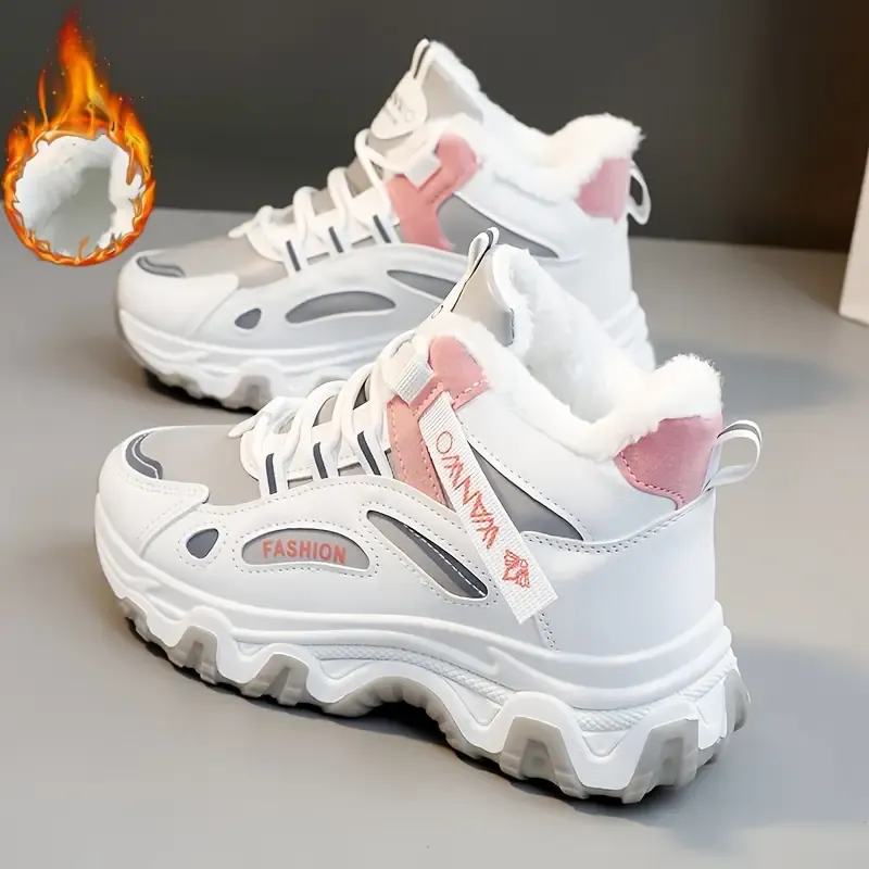 Women's Plus Size Fashionable and Warm Winter Sneakers