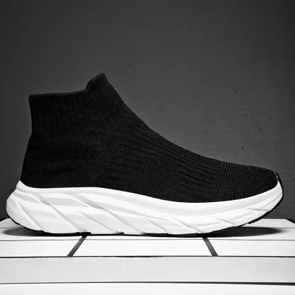 Men's and Women's Warm Plush Lining Slip-On Sneakers Chunky Shoes