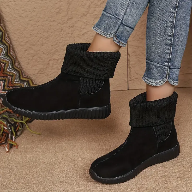 Women's Fashion and Comfortable Slip-on Short Boots