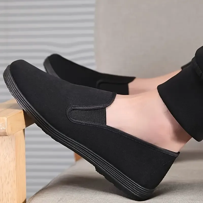 Unisex Lightweight & Comfortable Minimalist Style Slip-On Canvas Flat Shoes Daily Footwear
