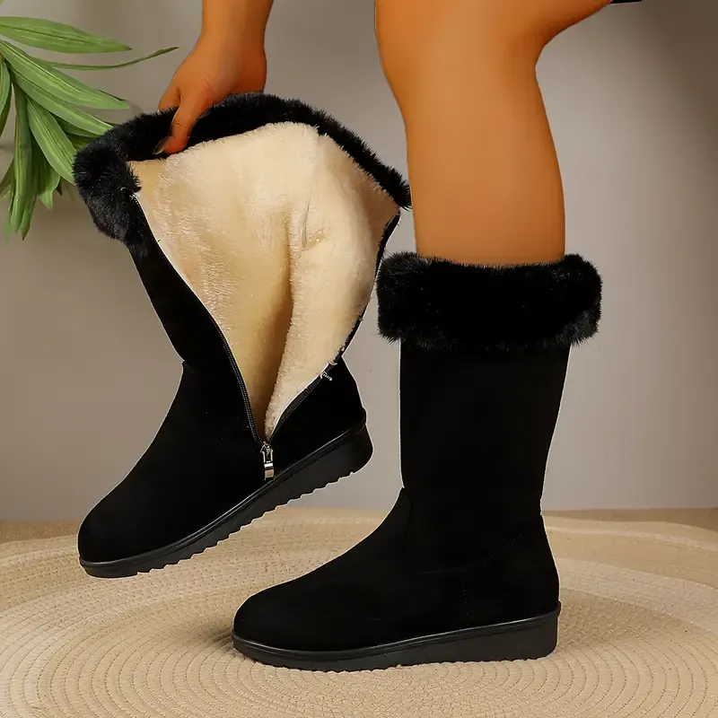 Women's Soft & Warm Fur Lining Casual Long Boots