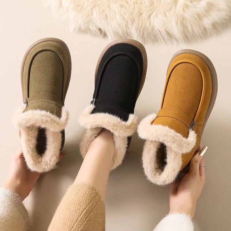 Women's Thick Plush Warm Slip-on Winter Boots