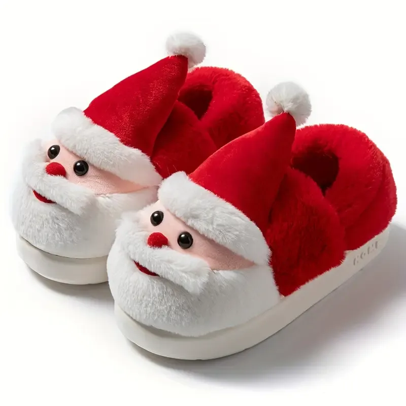 Women's Warm & Cozy Festive Santa Slippers