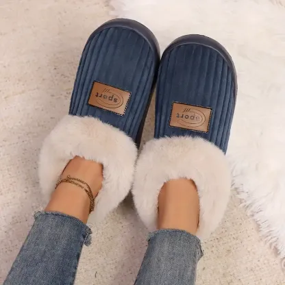 Women's Fluffy Warm Silent Floor Slippers House Shoes Indoor/Outdoor Shoes