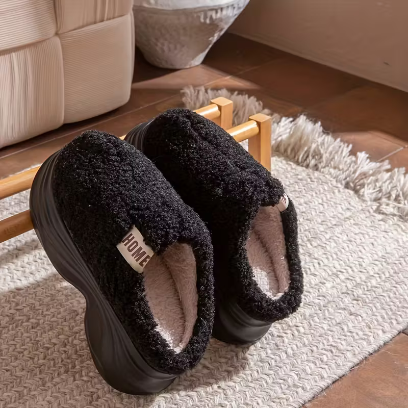 Women's Cozy & Soft & Warm Non-Slip Thick-Soled Slippers Slip-on House Shoes