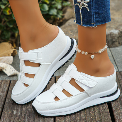 Women's Comfortable Hollow-Out Thick Platform Wedge Heel Soprts Sandals Slippers