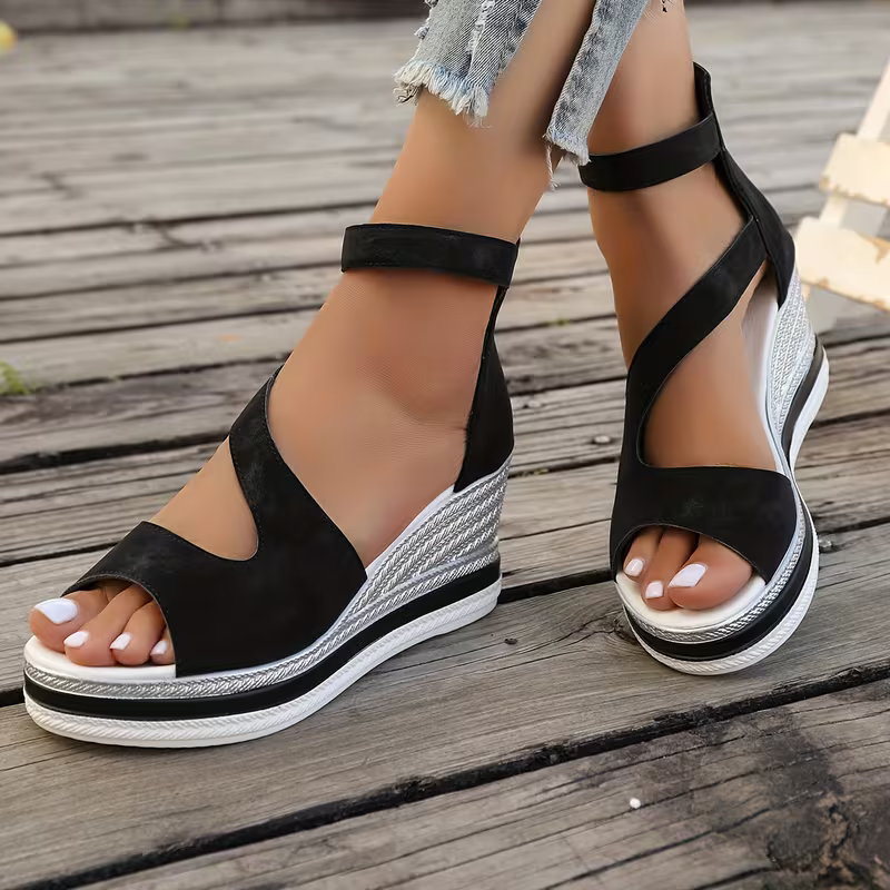 Women's Fashion Thick-soled Wedge Sandals Roman Shoes