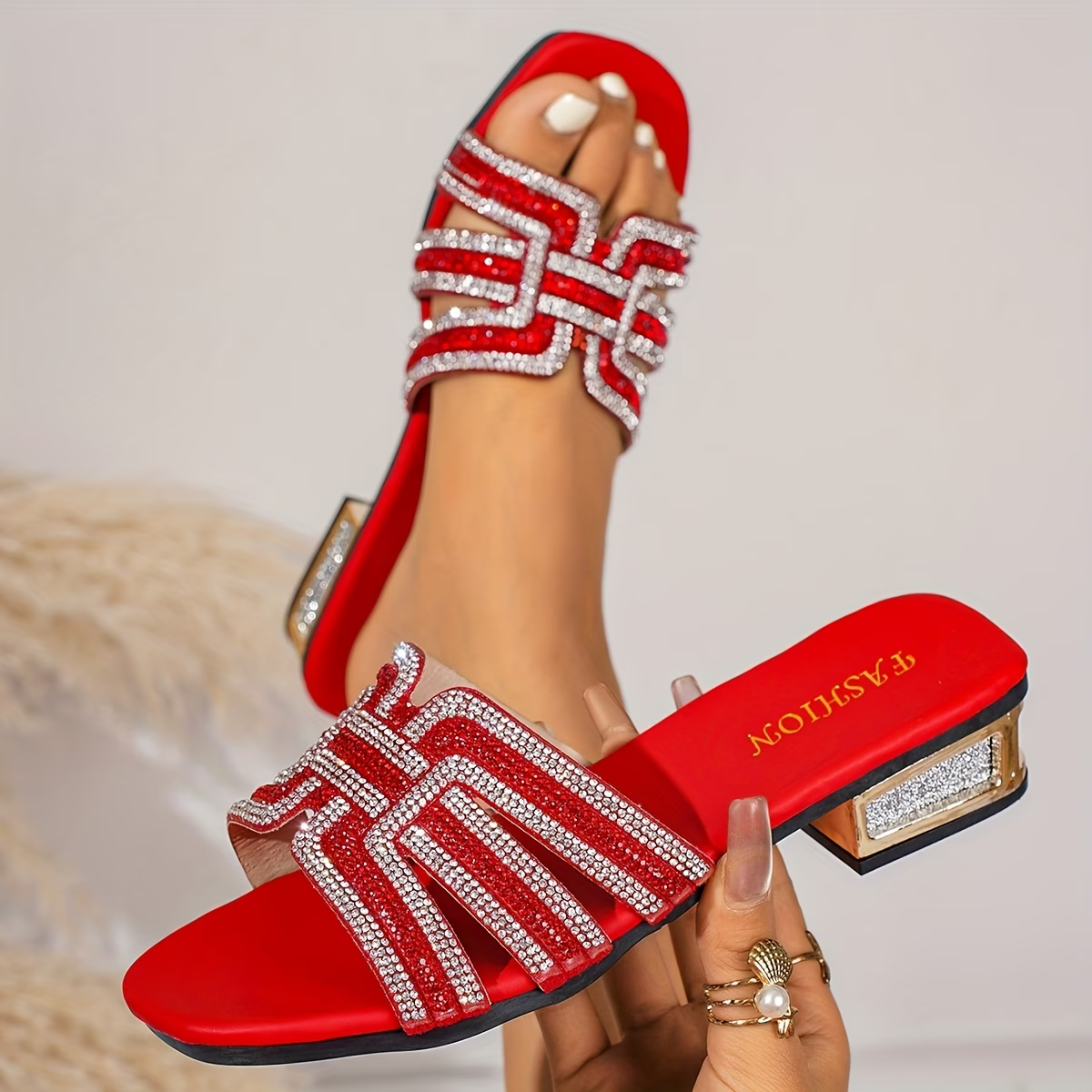 Women's Sparkling Rhinestone Sandals for Casual, Vacation, Wedding, Party And Other Occasions