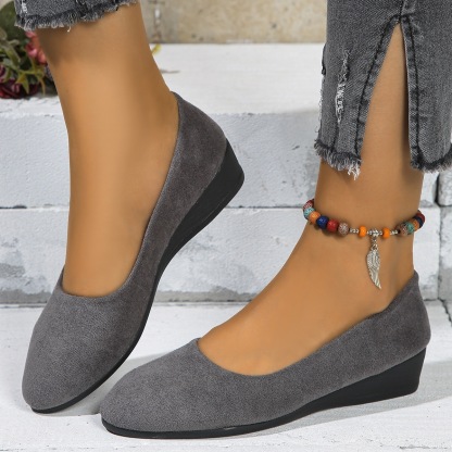 Women's Comfortable Slip‑On Wedge Shoes 