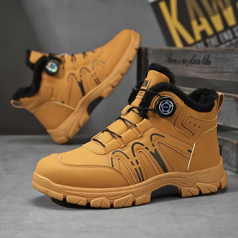 Men's Stylish Warm Lining Slip-Resistant Winter Sneakers Outdoor Walking Footwear