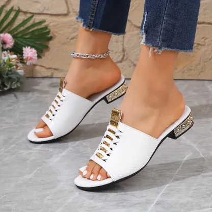 Women's Fashion and Comfortable Non-Slip Summer Chunky Heels Sandals