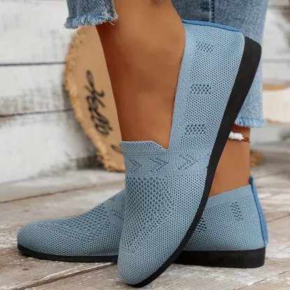 Women's Breathable Mesh Slip-On Shoes Daily Walking Footwear