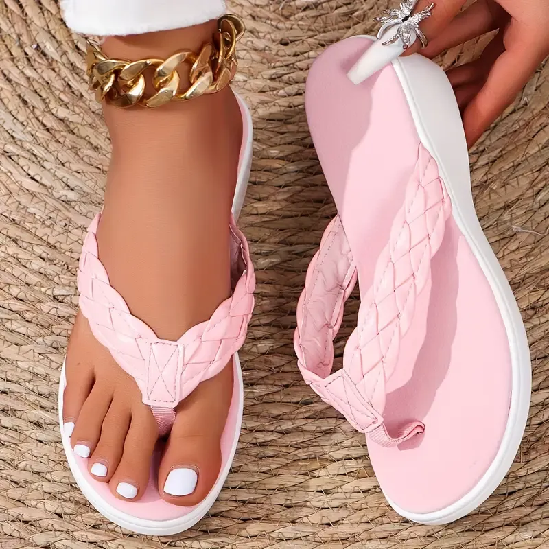 Women's Chic Comfortable Vintage-Inspired Platform Wedge Flip-Flops Sandals Beach Shoes