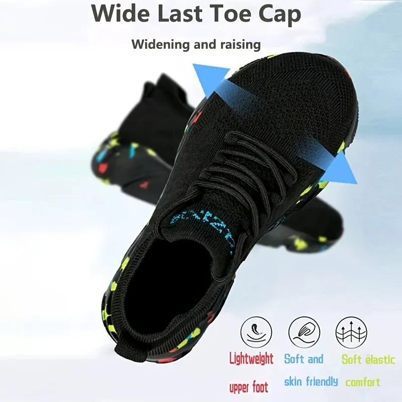 Plus-Size Wide Toe Box Lightweight&Breathable Sneakers Walking Shoes