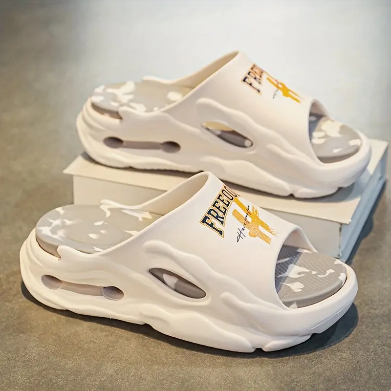 Men's Trendy Street Style Open Toe Breathable Non-Slip Slippers Footwear