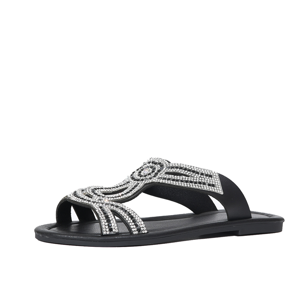 Women's Sparkling Slip-On Sandals for Beach, Outings, Parties
